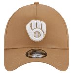Milwaukee Brewers Pro Shop – mens milwaukee brewers new era khaki a-frame 9forty adjustable hat Team Clothing and Headwear