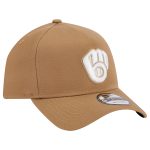 Milwaukee Brewers Pro Shop – mens milwaukee brewers new era khaki a-frame 9forty adjustable hat Team Clothing and Headwear