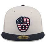 Milwaukee Brewers Pro Shop – mens milwaukee brewers new era khakiblack 2024 fourth of july 59fifty fitted hat Team Clothing and Headwear