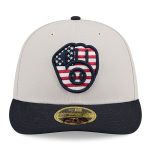 Milwaukee Brewers Pro Shop – mens milwaukee brewers new era khakiblack 2024 fourth of july low profile 59fifty fitted hat Team Clothing and Headwear