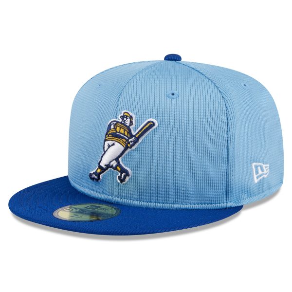 Milwaukee Brewers Pro Shop – mens milwaukee brewers new era light blue 2025 batting practice 59fifty fitted hat Team Clothing and Headwear