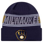 Milwaukee Brewers Pro Shop – mens milwaukee brewers new era navy authentic collection cuffed knit hat Team Clothing and Headwear
