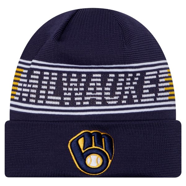 Milwaukee Brewers Pro Shop – mens milwaukee brewers new era navy authentic collection cuffed knit hat Team Clothing and Headwear