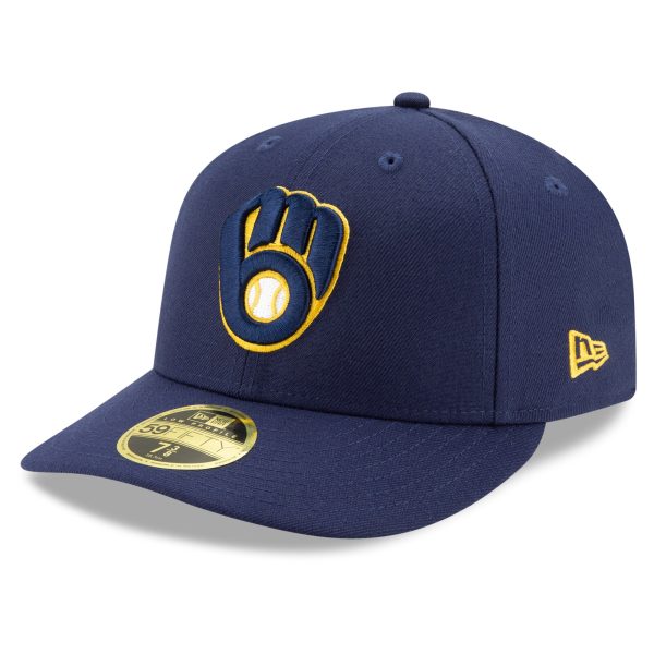 Milwaukee Brewers Pro Shop – mens milwaukee brewers new era navy authentic collection on-field low profile 59fifty fitted hat Team Clothing and Headwear