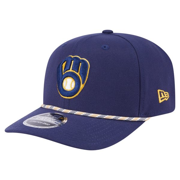 Milwaukee Brewers Pro Shop – mens milwaukee brewers new era navy multi-rope 9seventy stretch-snap hat Team Clothing and Headwear