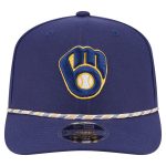 Milwaukee Brewers Pro Shop – mens milwaukee brewers new era navy multi-rope 9seventy stretch-snap hat Team Clothing and Headwear