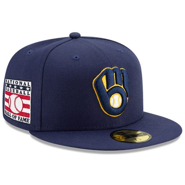 Milwaukee Brewers Pro Shop – mens milwaukee brewers new era navy national baseball hall of fame 59fifty fitted hat Team Clothing and Headwear