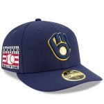 Milwaukee Brewers Pro Shop – mens milwaukee brewers new era navy national baseball hall of fame low profile 59fifty fitted hat Team Clothing and Headwear