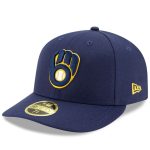 Milwaukee Brewers Pro Shop – mens milwaukee brewers new era navy national baseball hall of fame low profile 59fifty fitted hat Team Clothing and Headwear