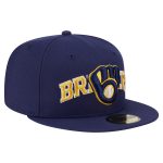 Milwaukee Brewers Pro Shop – mens milwaukee brewers new era navy overlap 59fifty fitted hat Team Clothing and Headwear