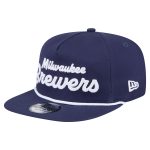 Milwaukee Brewers Pro Shop – mens milwaukee brewers new era navy team text golfer snapback hat Team Clothing and Headwear
