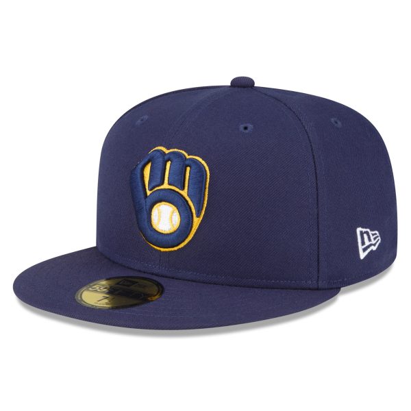 Milwaukee Brewers Pro Shop – mens milwaukee brewers new era navy throwback authentic collection 59fifty fitted hat Team Clothing and Headwear