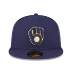 Milwaukee Brewers Pro Shop – mens milwaukee brewers new era navy throwback authentic collection 59fifty fitted hat Team Clothing and Headwear