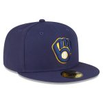 Milwaukee Brewers Pro Shop – mens milwaukee brewers new era navy throwback authentic collection 59fifty fitted hat Team Clothing and Headwear