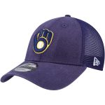 Milwaukee Brewers Pro Shop – mens milwaukee brewers new era navy trucker 9forty adjustable snapback hat Team Clothing and Headwear