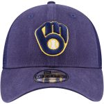 Milwaukee Brewers Pro Shop – mens milwaukee brewers new era navy trucker 9forty adjustable snapback hat Team Clothing and Headwear
