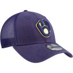 Milwaukee Brewers Pro Shop – mens milwaukee brewers new era navy trucker 9forty adjustable snapback hat Team Clothing and Headwear