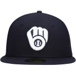 Milwaukee Brewers Pro Shop – mens milwaukee brewers new era navy white logo 59fifty fitted hat Team Clothing and Headwear