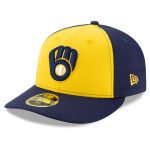 Milwaukee Brewers Pro Shop – mens milwaukee brewers new era navyyellow alternate 2020 authentic collection on-field low profile fitted hat Team Clothing and Headwear