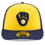 Milwaukee Brewers Pro Shop – mens milwaukee brewers new era navyyellow alternate 2020 authentic collection on-field low profile fitted hat Team Clothing and Headwear