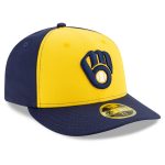 Milwaukee Brewers Pro Shop – mens milwaukee brewers new era navyyellow alternate 2020 authentic collection on-field low profile fitted hat Team Clothing and Headwear