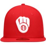 Milwaukee Brewers Pro Shop – mens milwaukee brewers new era red white logo 59fifty fitted hat Team Clothing and Headwear