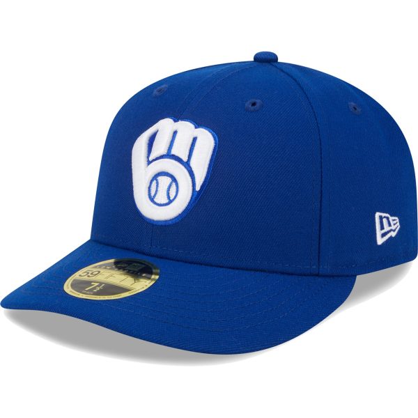 Milwaukee Brewers Pro Shop – mens milwaukee brewers new era royal white logo low profile 59fifty fitted hat Team Clothing and Headwear