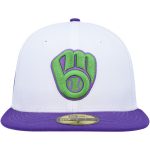 Milwaukee Brewers Pro Shop – mens milwaukee brewers new era white 50th anniversary side patch 59fifty fitted hat Team Clothing and Headwear