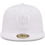 Milwaukee Brewers Pro Shop – mens milwaukee brewers new era white on white 59fifty fitted hat Team Clothing and Headwear