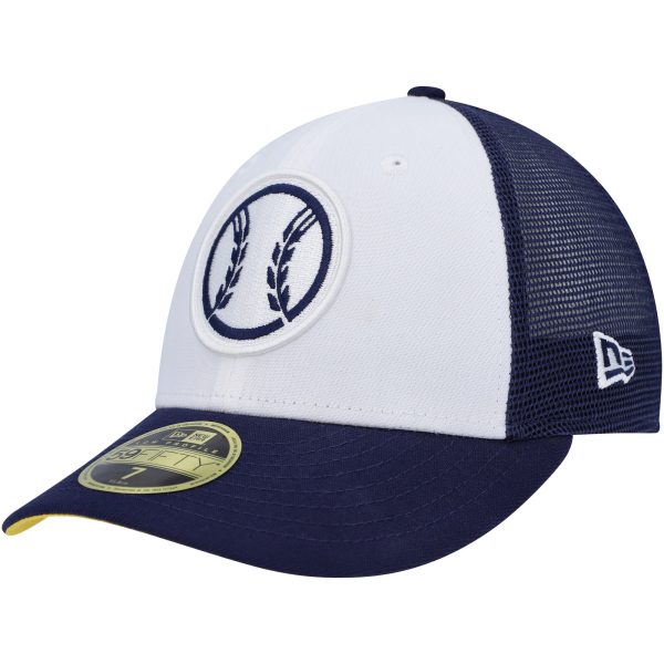Milwaukee Brewers Pro Shop – mens milwaukee brewers new era whitenavy 2023 on-field batting practice low profile 59fifty fitted hat Team Clothing and Headwear