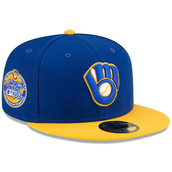 Milwaukee Brewers Pro Shop – mens milwaukee brewers new era x diet starts monday royalyellow 1982 world series main collection 59fifty fitted hat Team Clothing and Headwear