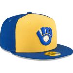 Milwaukee Brewers Pro Shop – mens milwaukee brewers new era yellow cooperstown collection wool 59fifty fitted hat Team Clothing and Headwear