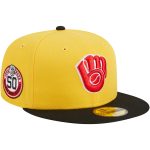 Milwaukee Brewers Pro Shop – mens milwaukee brewers new era yellowblack grilled 59fifty fitted hat Team Clothing and Headwear