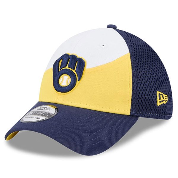 Milwaukee Brewers Pro Shop – mens milwaukee brewers new era yellownavy 2025 spring training 39thirty flex hat Team Clothing and Headwear
