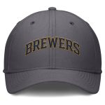 Milwaukee Brewers Pro Shop – mens milwaukee brewers nike gray swoosh performance flex hat Team Clothing and Headwear