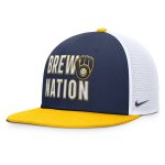 Milwaukee Brewers Pro Shop – mens milwaukee brewers nike navy pro trucker snapback hat Team Clothing and Headwear