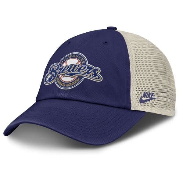 Milwaukee Brewers Pro Shop – mens milwaukee brewers nike navynatural cooperstown collection club trucker adjustable hat Team Clothing and Headwear