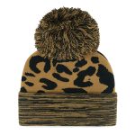 Milwaukee Brewers Pro Shop – womens milwaukee brewers 47 leopard rosette cuffed knit hat with pom Team Clothing and Headwear
