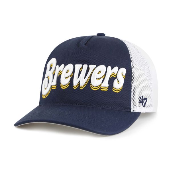 Milwaukee Brewers Pro Shop – womens milwaukee brewers 47 navy biloxi hitch adjustable hat Team Clothing and Headwear
