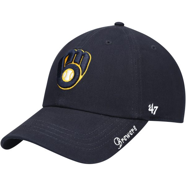 Milwaukee Brewers Pro Shop – womens milwaukee brewers 47 navy team miata clean up adjustable hat Team Clothing and Headwear