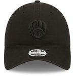Milwaukee Brewers Pro Shop – womens milwaukee brewers new era black on black core classic ii 9twenty adjustable hat Team Clothing and Headwear