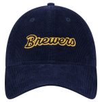 Milwaukee Brewers Pro Shop – womens milwaukee brewers new era navy corduroy 9twenty adjustable hat Team Clothing and Headwear