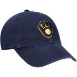 Milwaukee Brewers Pro Shop – youth milwaukee brewers 47 navy team logo clean up adjustable hat Team Clothing and Headwear