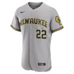 Milwaukee Brewers Pro Shop – mens milwaukee brewers christian yelich nike gray road authentic player logo jersey Team Clothing and Headwear