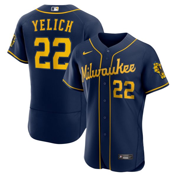 Milwaukee Brewers Pro Shop – mens milwaukee brewers christian yelich nike navy alternate authentic player jersey Team Clothing and Headwear