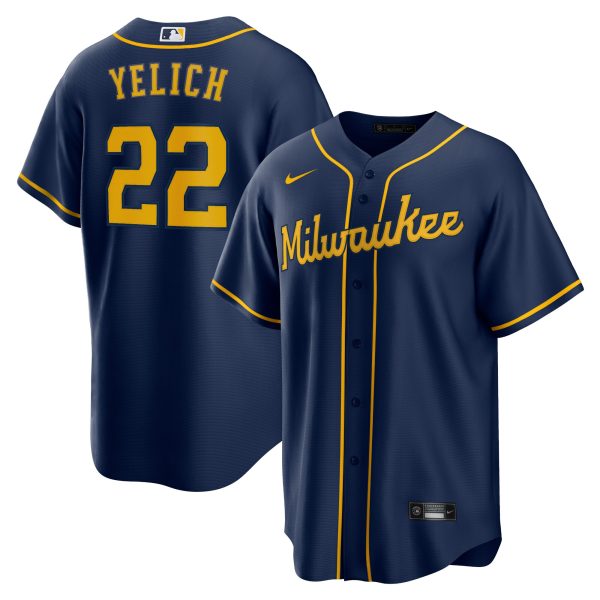Milwaukee Brewers Pro Shop – mens milwaukee brewers christian yelich nike navy alternate replica player jersey Team Clothing and Headwear