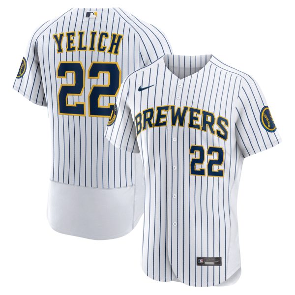Milwaukee Brewers Pro Shop – mens milwaukee brewers christian yelich nike white alternate authentic player jersey Team Clothing and Headwear