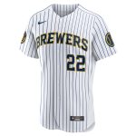 Milwaukee Brewers Pro Shop – mens milwaukee brewers christian yelich nike white alternate authentic player jersey Team Clothing and Headwear