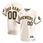 Milwaukee Brewers Pro Shop – mens milwaukee brewers nike cream home limited custom jersey Team Clothing and Headwear