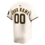 Milwaukee Brewers Pro Shop – mens milwaukee brewers nike cream home limited custom jersey Team Clothing and Headwear